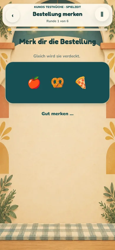 Echtes Gameplay von Bestellung merken für 7 bis 11 Jahre